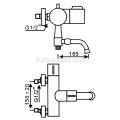 Mélangeur de bain thermostatique durable avec bec